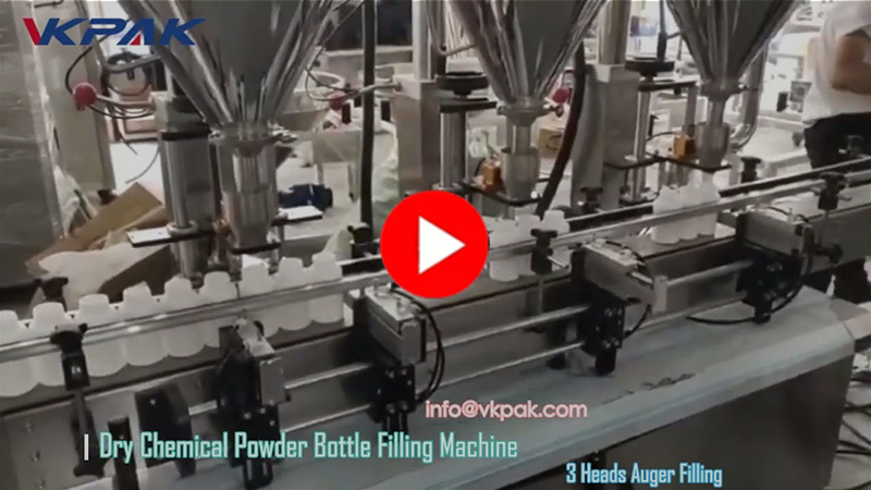 Avtomatski triglavi polnilni stroj za stekleničke s praškom