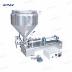 Polavtomatski pnevmatski stroj za polnjenje smetane za goste omake z mešanjem