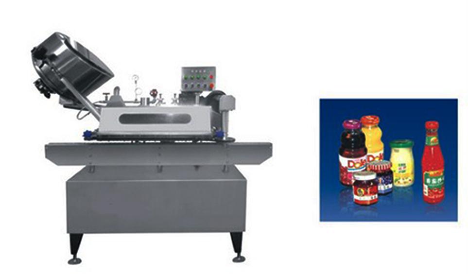 Button-controlled system glass Jar twist off Steam Capper equipment vacuum capping machine for sauce z gumbom krmiljen vakuumski zapiralni stroj twist off.jpg