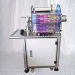 Polavtomatski stroj za označevanje zastavic za klobase, zložljiv stroj za etiketiranje nalepk