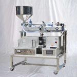 Polavtomatski stroj za polnjenje cevi z ultrazvočno opremo za tesnjenje